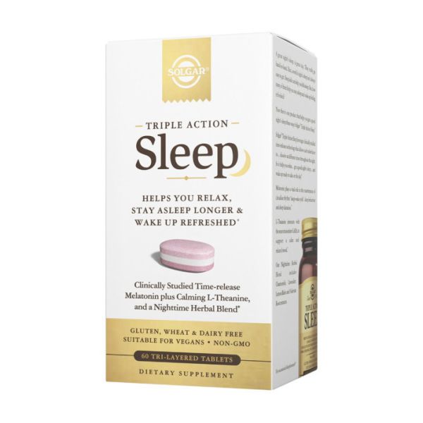 Solgar	Sleep triple action	60 tri-layered tabs
