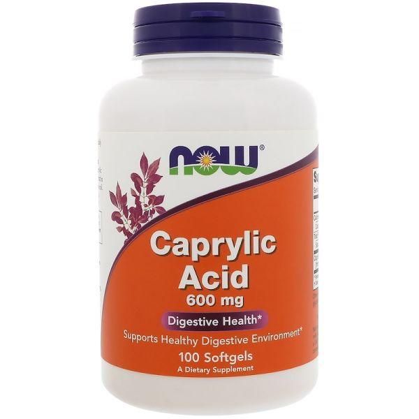 Аминокислоты NOW Foods Caprylic Acid 600 мг (100 софтгель)