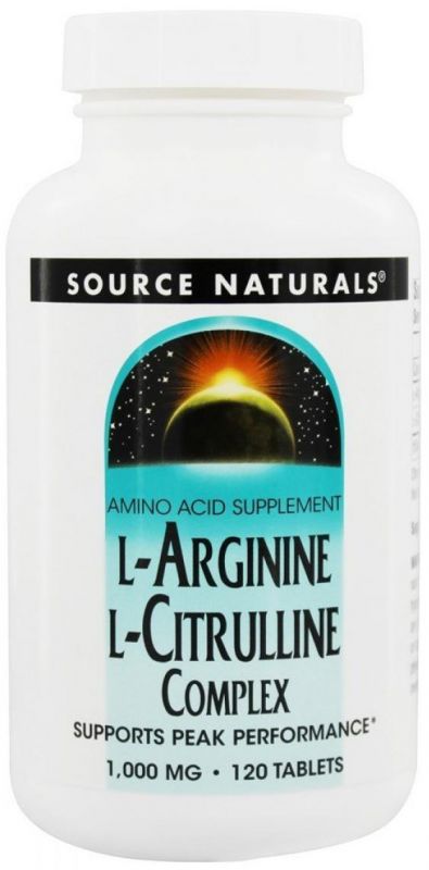 Аргинин Source Naturals L-Arginine L-Citrulline Complex 1000 мг (120 таблеток)