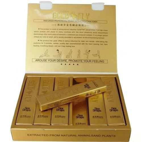 Шпанська мушка (GOLD Fly) 12 пакетиков, збуджуючі каплі для жінок
